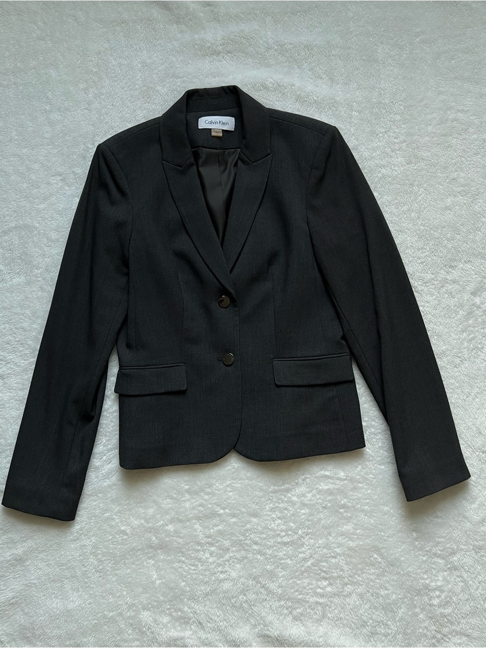 Calvin Klein Women's Gray Tailored Blazer